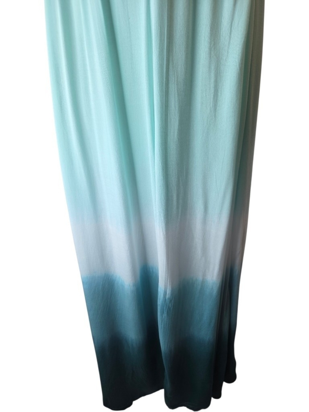 Tiare Hawaii Seafoam Ombre Maxi Tropical Boho Goddess Dress Sz M/L - Picture 9 of 14